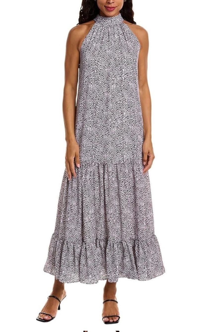 New Vince Camuto Women’s Sleeveless Printed Halter Maxi Dress Size M